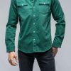 Snap Shirts * | Axels Premium Denim Ranger Denim Snap Shirt In Green