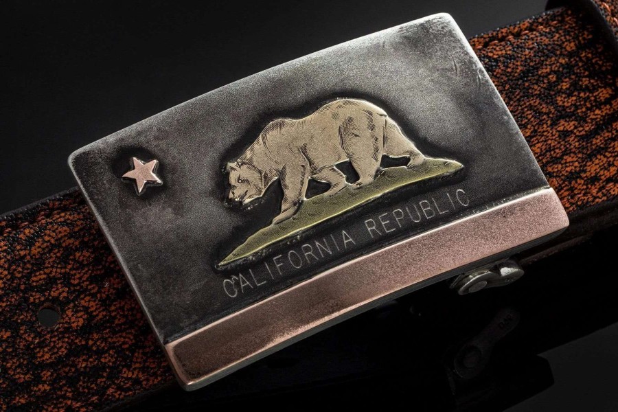 Accessories * | Comstock Heritage Ao California Trophy Buckle Silver/Gold