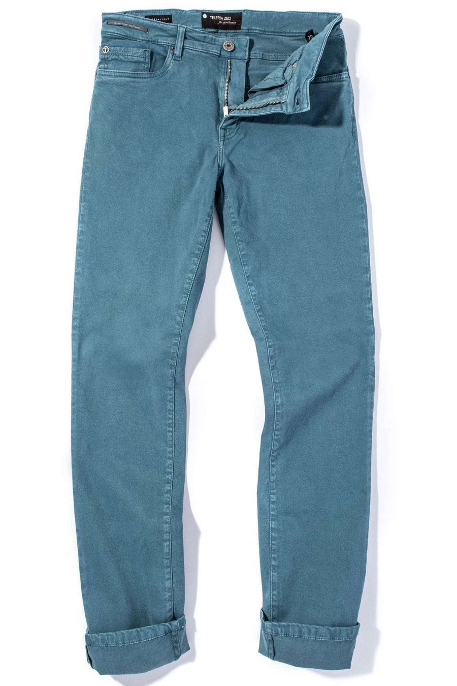 Pants & Denim * | Teleria Zed Ryland Rugged Soft Touch Cotton Jeans In Niagra Niagara