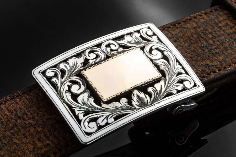 Accessories * | Comstock Heritage Jp Dress Buckle Silver/Gold