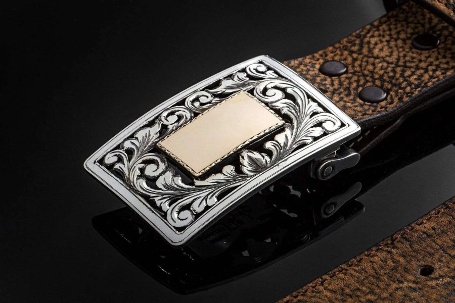 Accessories * | Comstock Heritage Jp Dress Buckle Silver/Gold