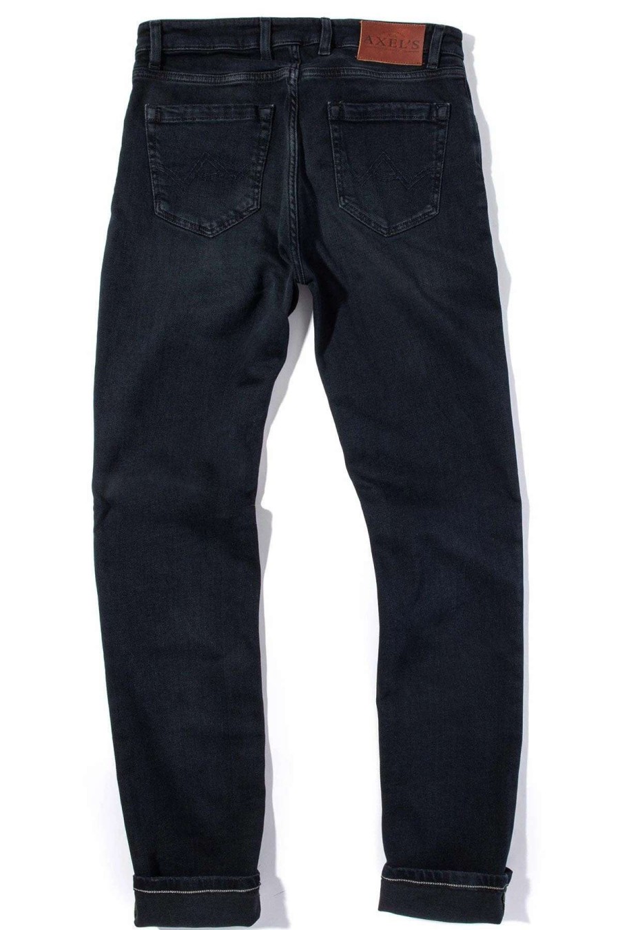 Pants & Denim * | Axels Premium Denim Waylon Over-Dyed Stretch Denim In Nero