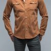 Snap Shirts * | Axels Premium Denim Roper Western Snap Shirt In Stoned Ruggine