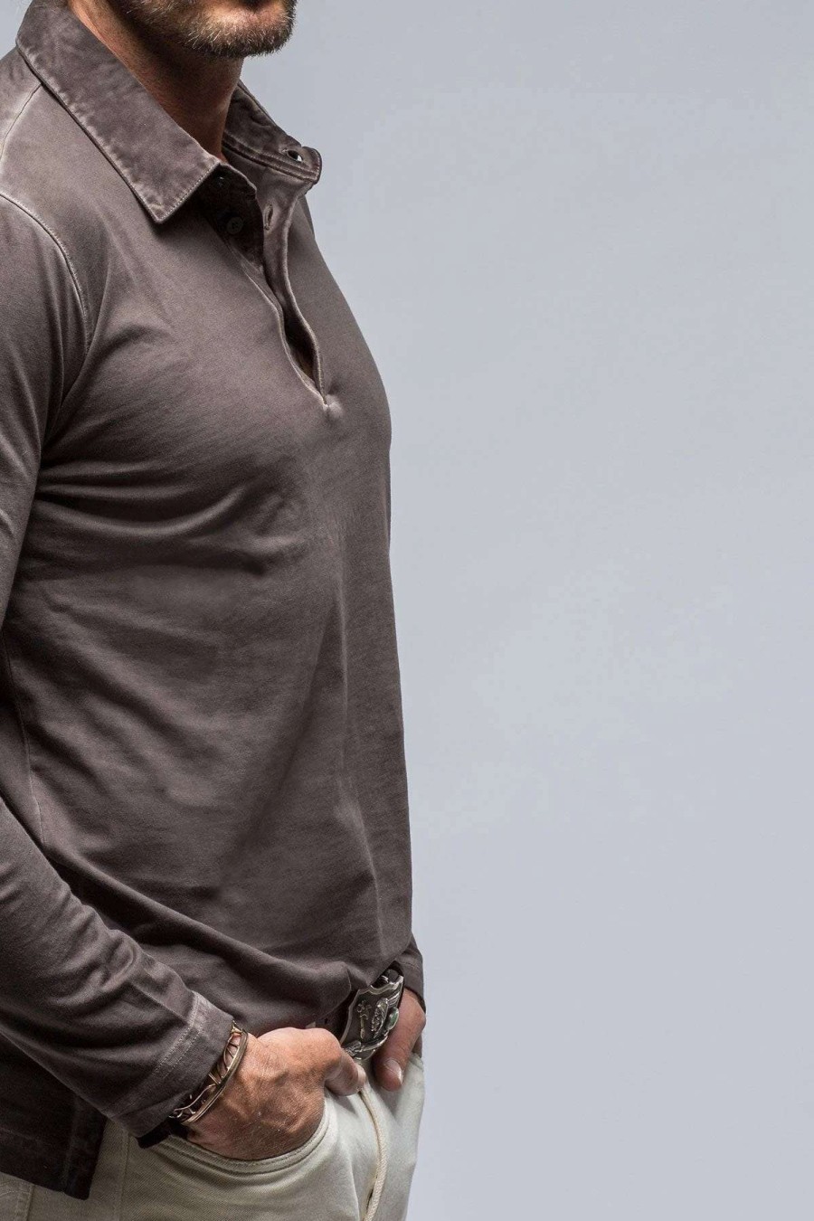 Polo Shirts * | Georg Roth Newport Cotton Polo In Basalt