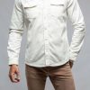 Snap Shirts * | Axels Premium Denim Brooks Corduroy Snap Shirt In Natural