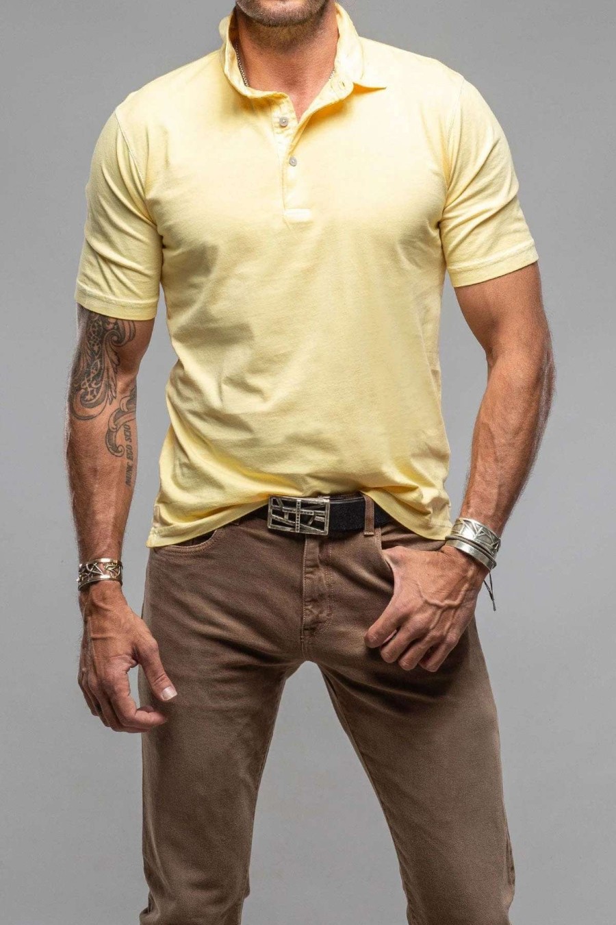 Polo Shirts * | Georg Roth Cruz Cotton Polo In Yellow