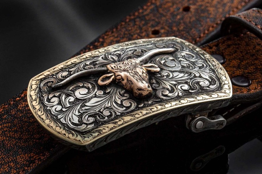 Accessories * | Comstock Heritage Branson Longhorn Silver/Gold