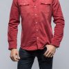 Snap Shirts * | Axels Premium Denim Ranger Denim Snap Shirt In Cherry