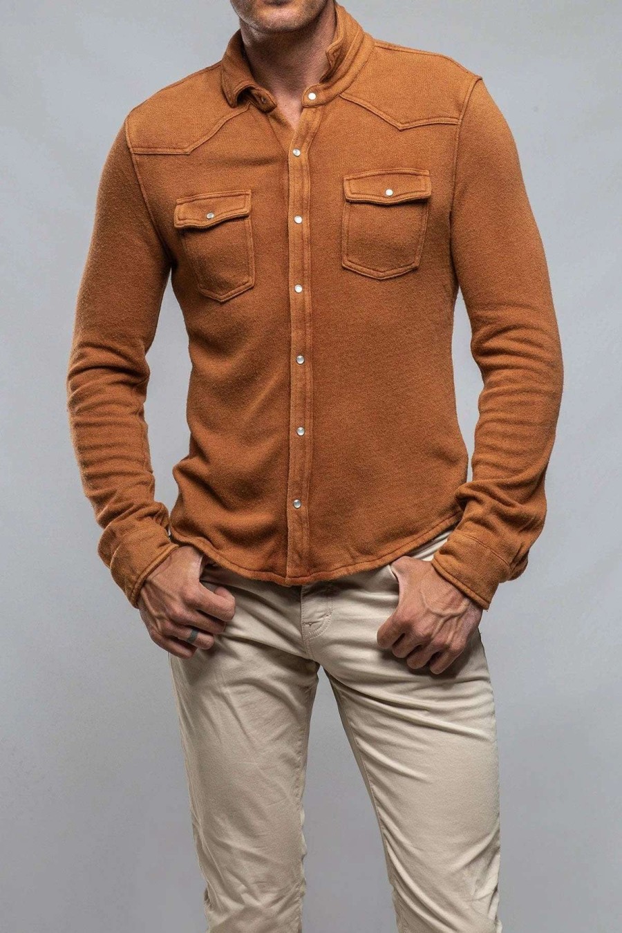 Snap Shirts * | Dune Don Giovani Snap Shirt In Rust