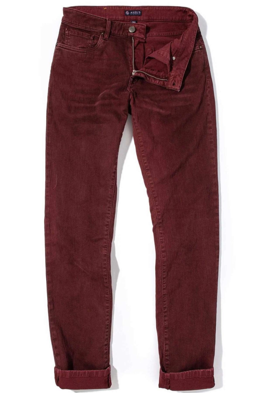 Pants & Denim * | Axels Premium Denim Silverton Colored Denim In Bordeaux