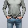 Polo Shirts * | Gimo'S Cotton Torrance Long Sleeve Polo Steel Grey