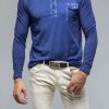 Polo Shirts * | Dune Cafe Paco Ls Polo Shirt In Azure