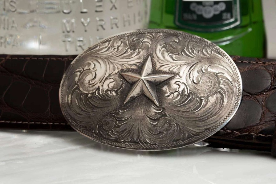 Accessories * | Comstock Heritage Ao Nautical Star Buckle Silver