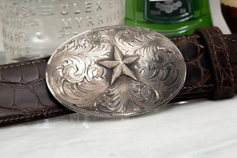 Accessories * | Comstock Heritage Ao Nautical Star Buckle Silver