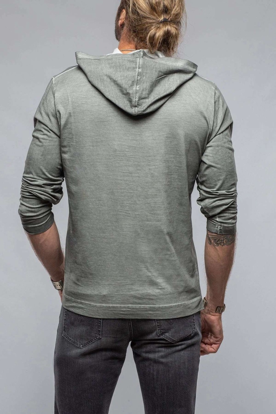 Cotton Tees * | Gimo'S Cotton Ventura Hooded Tee In Steel Steel Grey