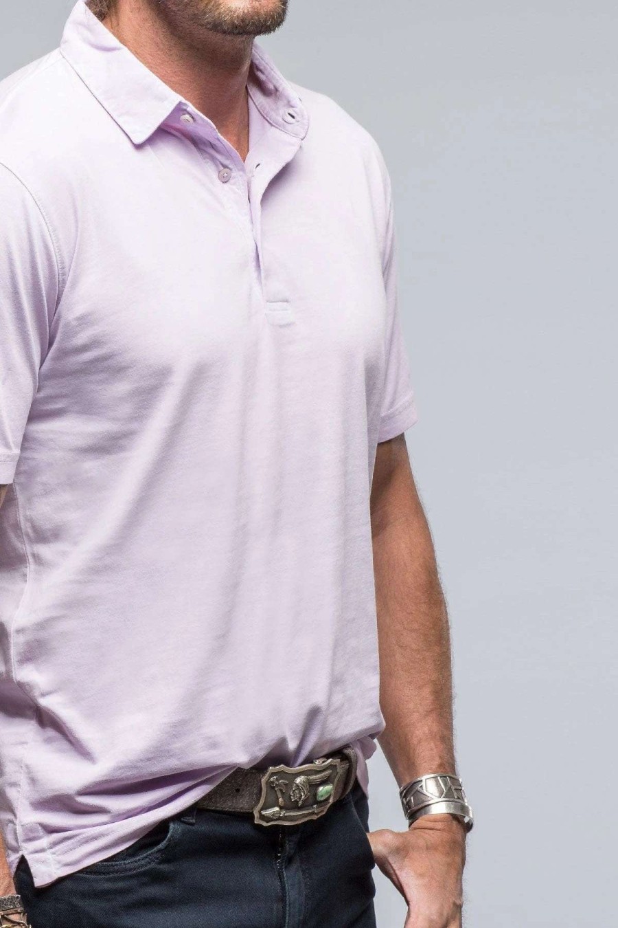 Polo Shirts * | Georg Roth Cruz Cotton Polo In Lilac