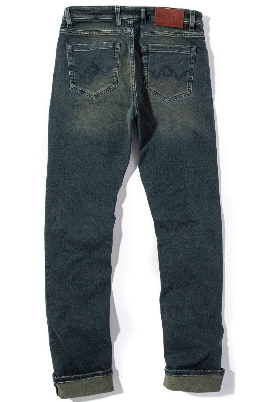 Pants & Denim * | Axels Premium Denim Waylon Over-Dyed Stretch Denim In Cactus