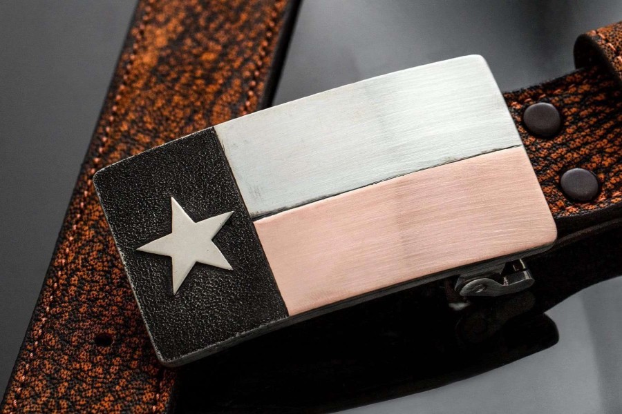 Accessories * | Comstock Heritage Texas Flag Silver/Gold