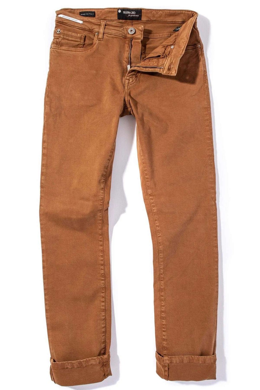 Pants & Denim * | Teleria Zed Ryland Rugged Soft Touch Cotton Jeans In Ruggine