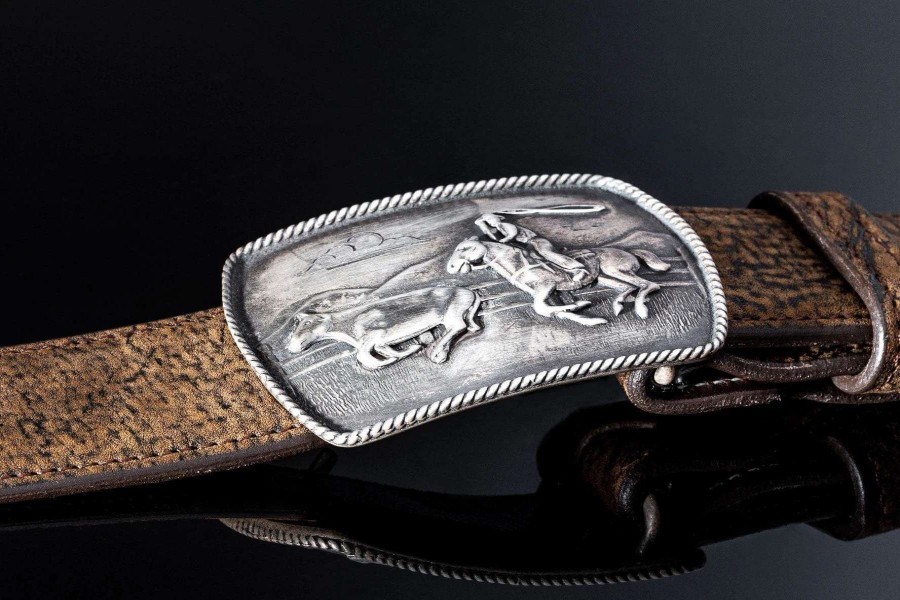 Accessories * | Comstock Heritage Roper Trophy Buckle Silver