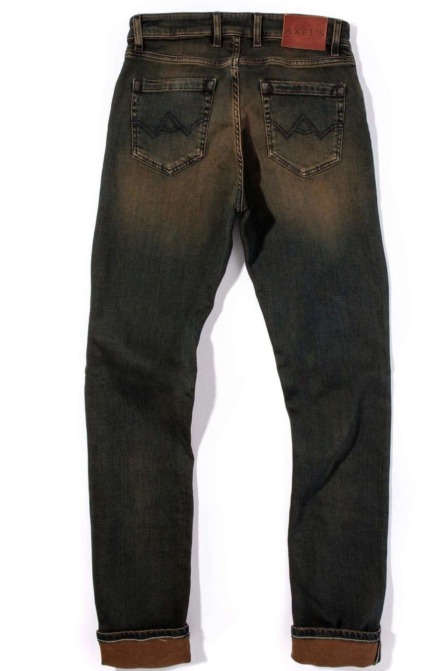 Pants & Denim * | Axels Premium Denim Waylon Over-Dyed Stretch Denim In Ruggine