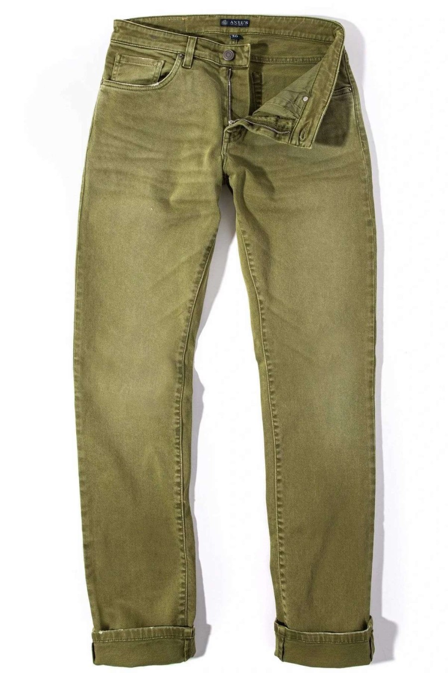 Pants & Denim * | Axels Premium Denim Silverton Colored Denim In Avocado