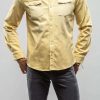 Snap Shirts * | Axels Premium Denim Ranger Denim Snap Shirt In Limone