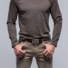 Cotton Tees * | Georg Roth Brea Ls Crew In Basalt Basalt Grey