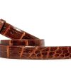 Accessories * | Chacon Cognac Alligator Classic Strap