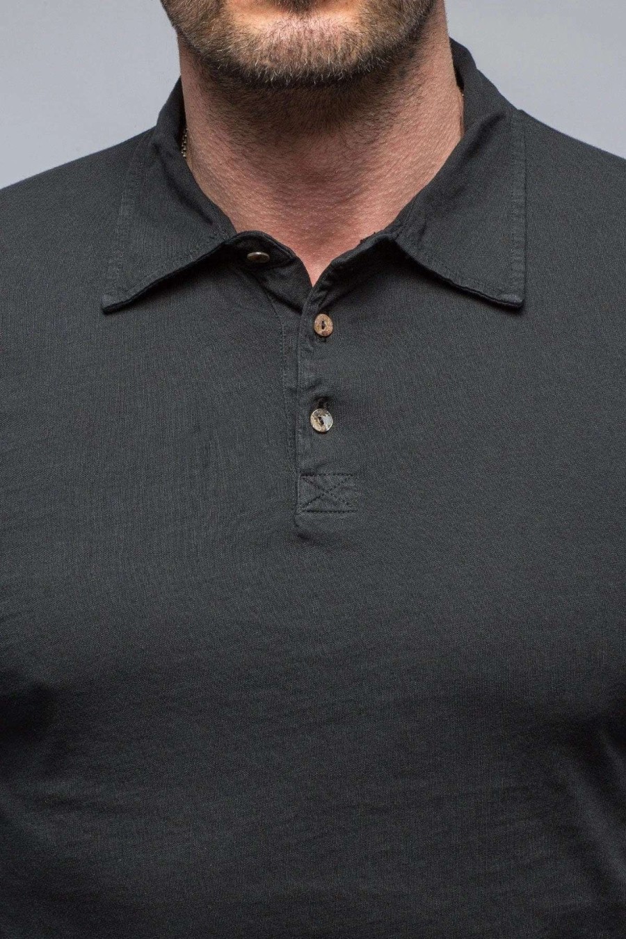 Polo Shirts * | Gimo'S Cotton Torrance Long Sleeve Polo In Black