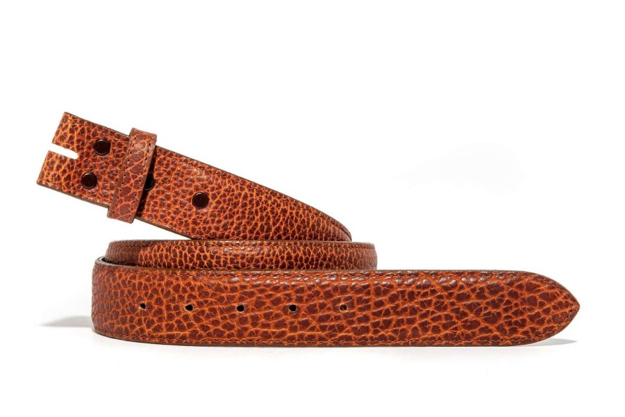 Accessories * | Chacon Cognac Bison Matte Strap