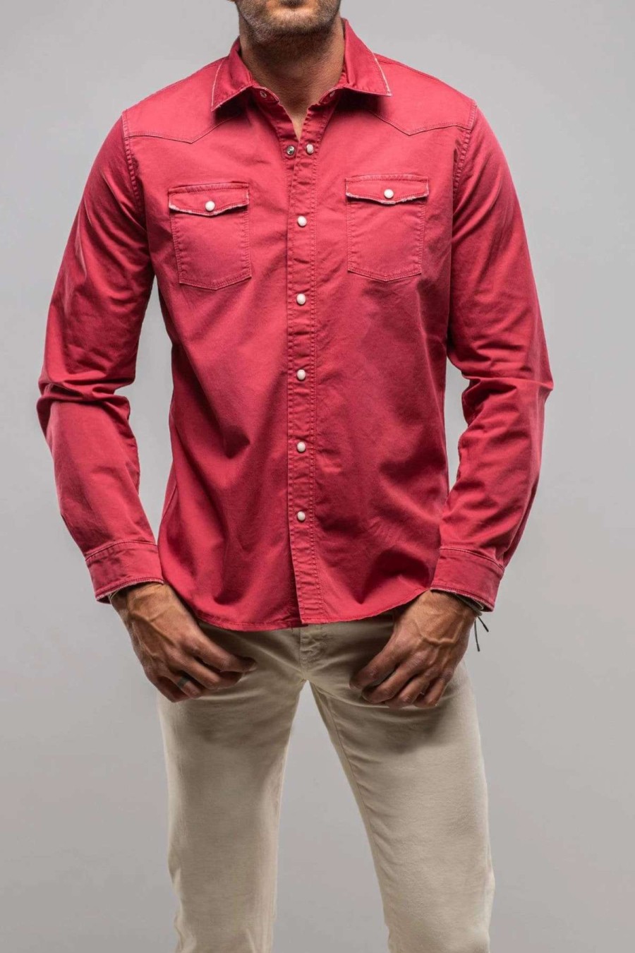 Snap Shirts * | Axels Premium Denim Cassidy Snap Shirt In Fragola