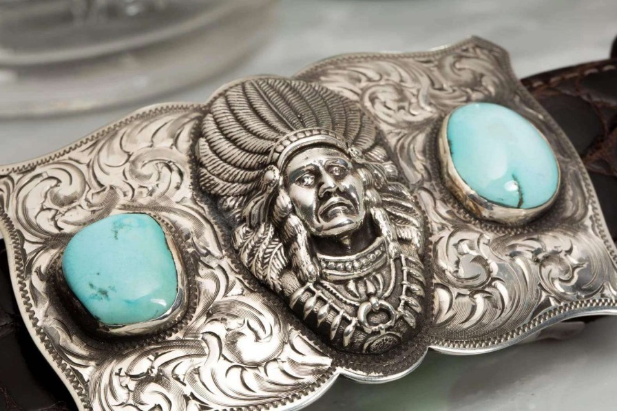 Accessories * | Comstock Heritage Lonestar Turquoise Silver