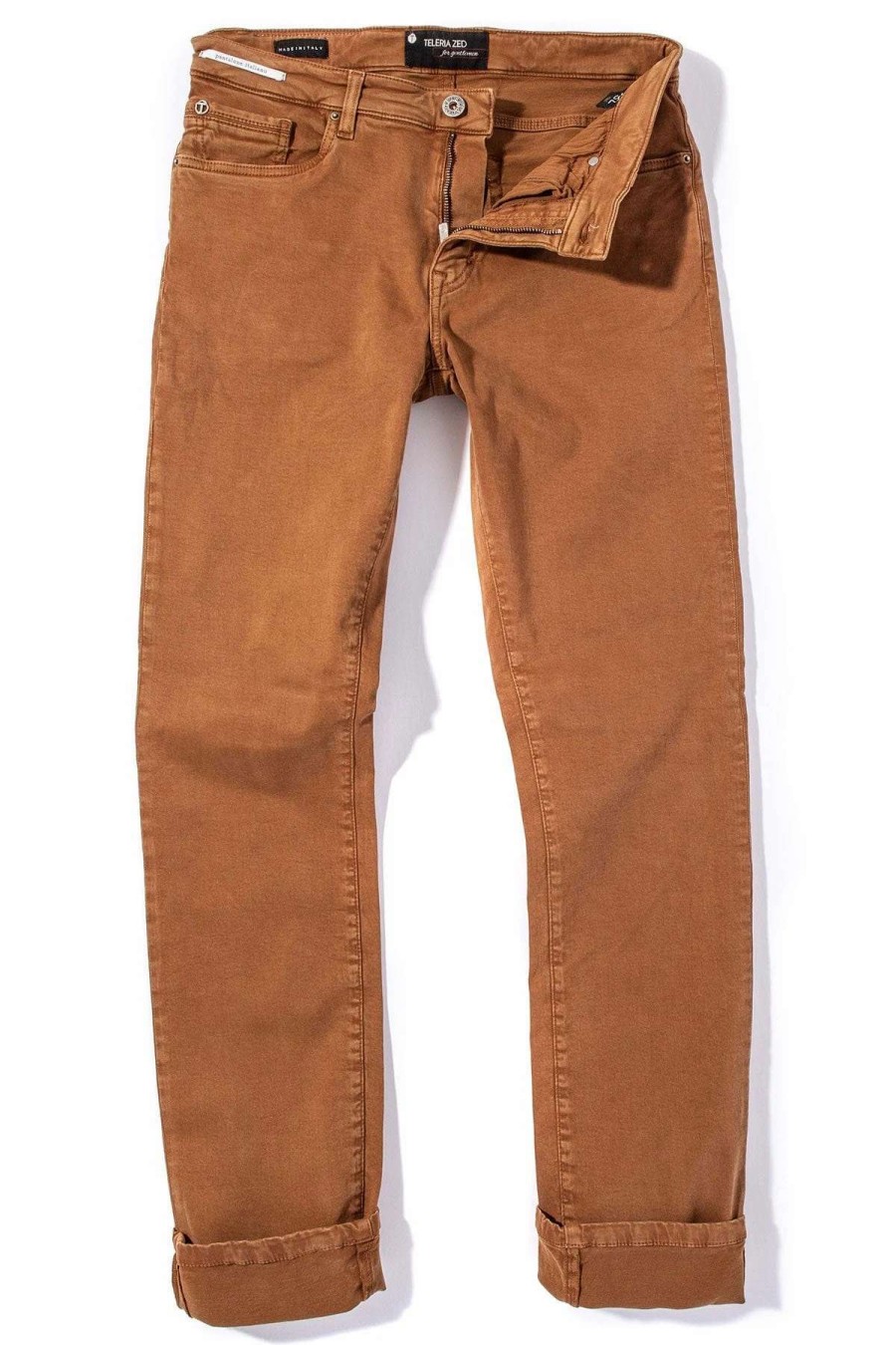 Pants & Denim * | Teleria Zed Ryland Rugged Soft Touch Cotton Jeans In Ruggine