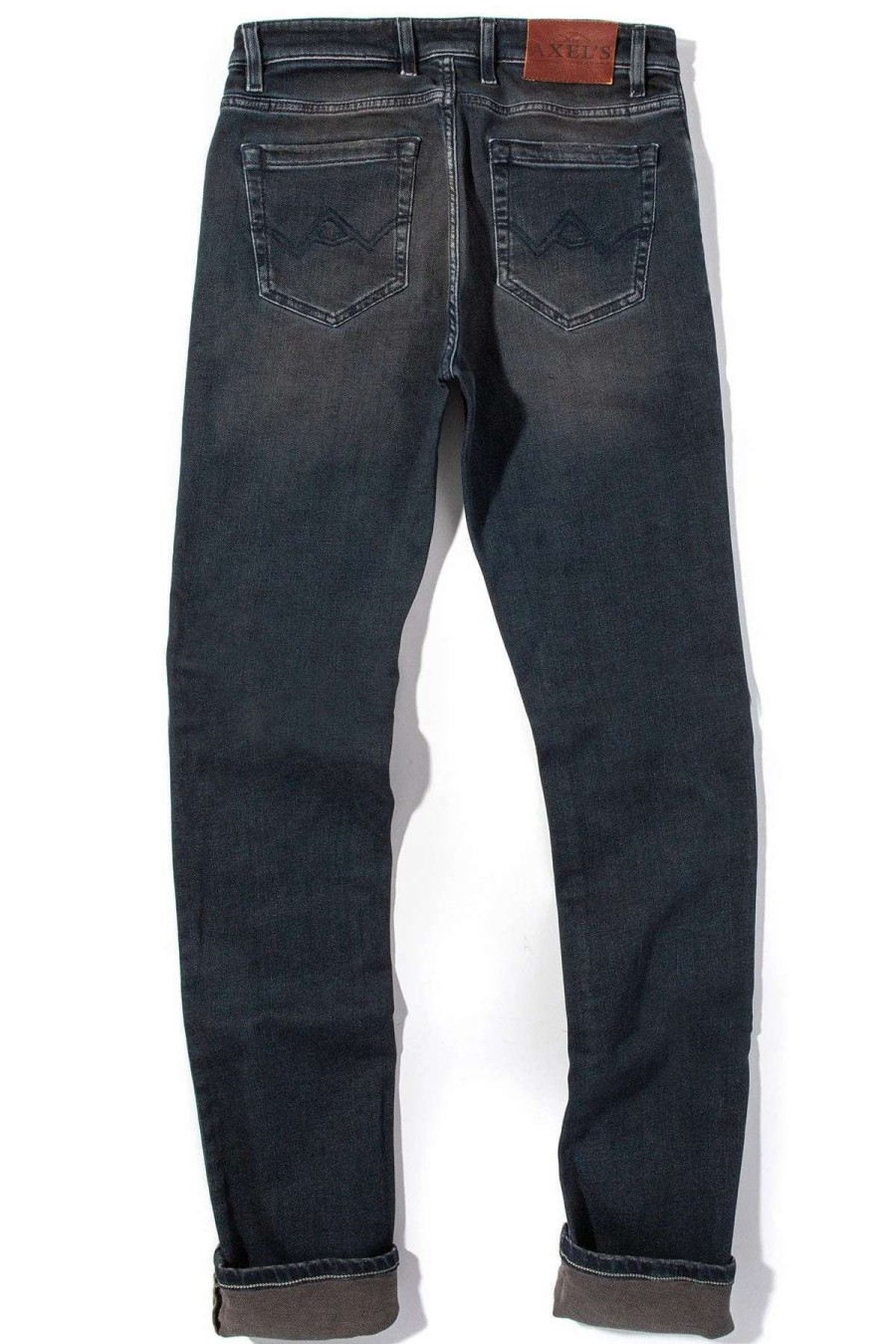 Pants & Denim * | Axels Premium Denim Waylon Over-Dyed Stretch Denim In Anthracite