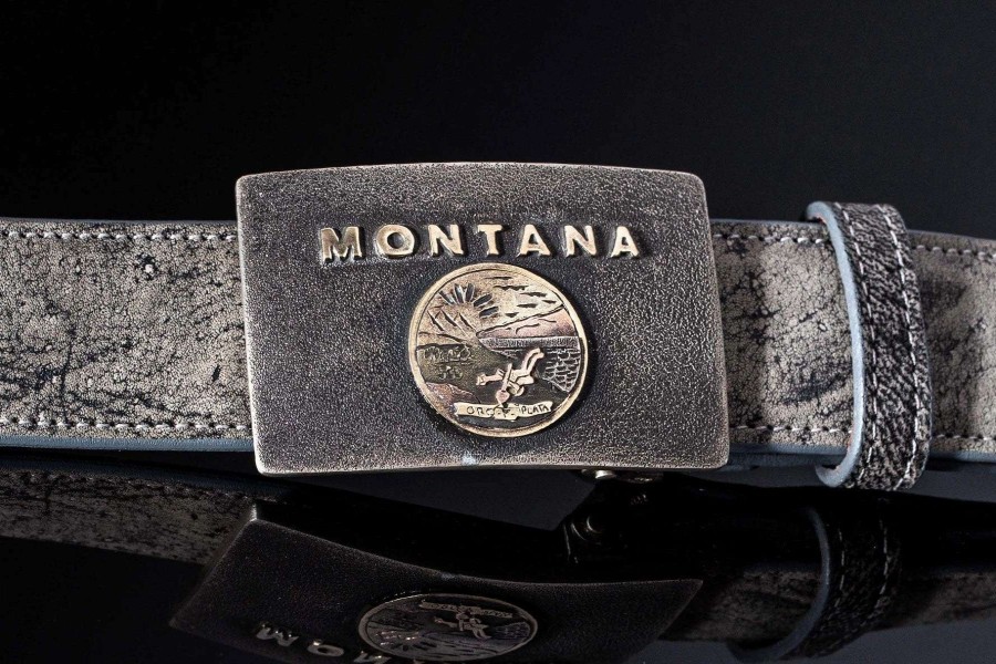 Accessories * | Comstock Heritage Ao Montana Trophy Buckle Silver/Gold