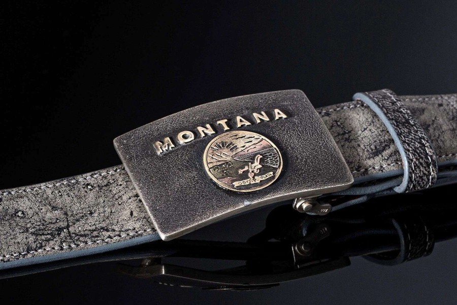 Accessories * | Comstock Heritage Ao Montana Trophy Buckle Silver/Gold