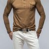 Polo Shirts * | Dune Cafe Paco Ls Polo Shirt In Light Brown