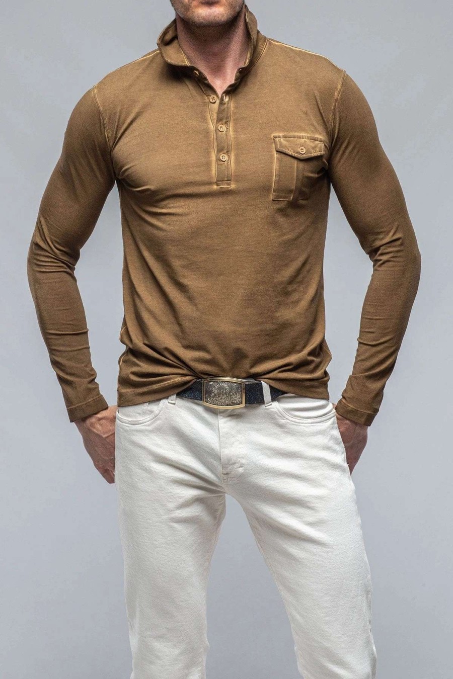 Polo Shirts * | Dune Cafe Paco Ls Polo Shirt In Light Brown