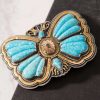 Accessories * | Lee Downey Kingman Turquoise Butterfly Default