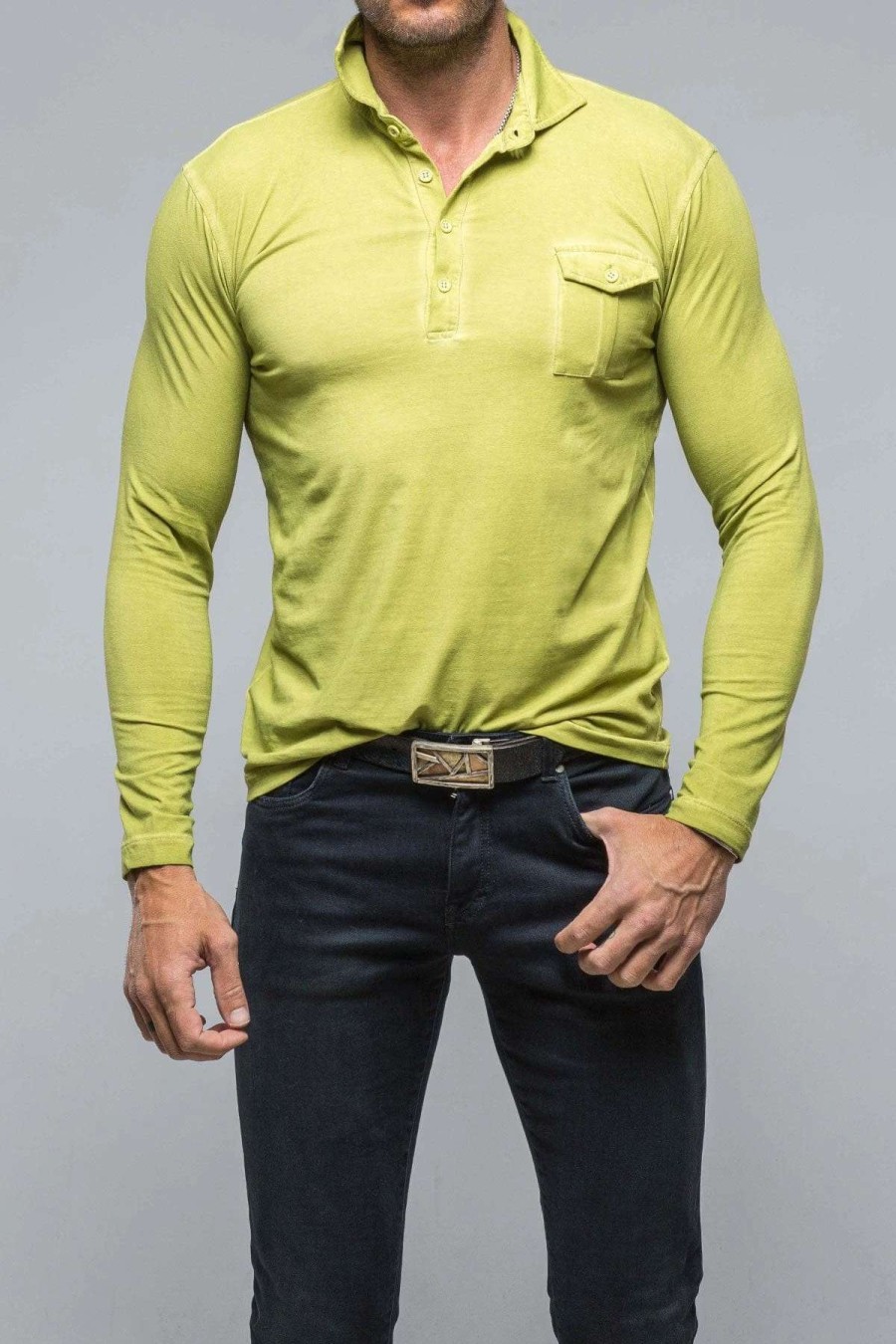 Polo Shirts * | Dune Cafe Paco Ls Polo Shirt In Avocado