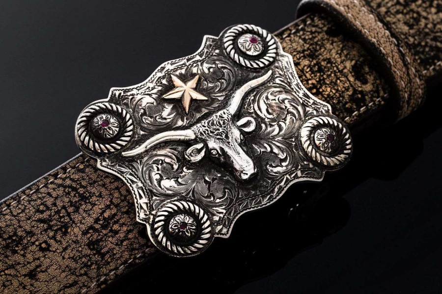 Accessories * | Comstock Heritage Ao Wyatt Longhorn Ruby Silver