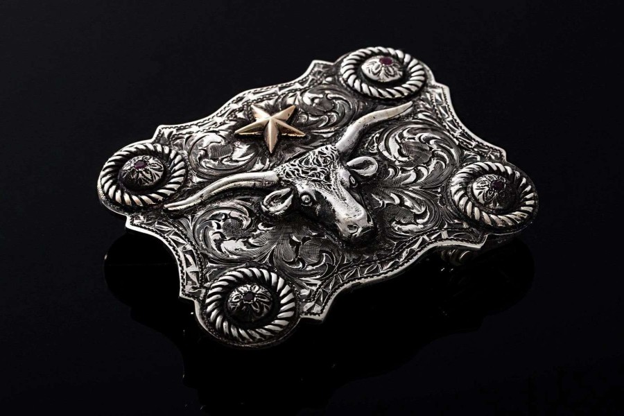 Accessories * | Comstock Heritage Ao Wyatt Longhorn Ruby Silver