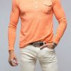 Polo Shirts * | Dune Cafe Paco Ls Polo Shirt In Peach