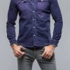 Snap Shirts * | Axels Premium Denim Roper Western Snap Shirt In