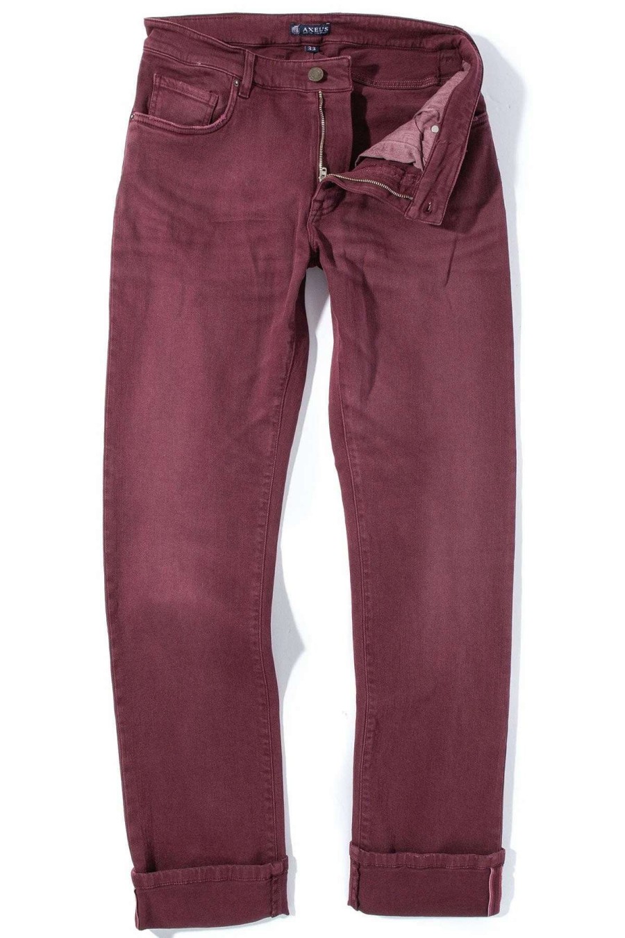 Pants & Denim * | Axels Premium Denim Tucson Selvedge Denim In Bordeaux