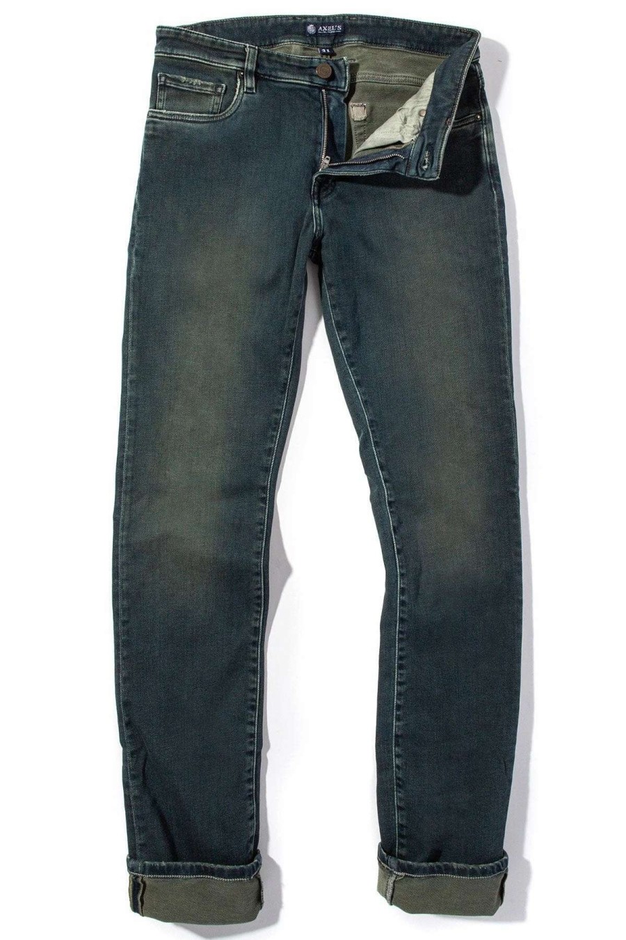 Pants & Denim * | Axels Premium Denim Waylon Over-Dyed Stretch Denim In Cactus