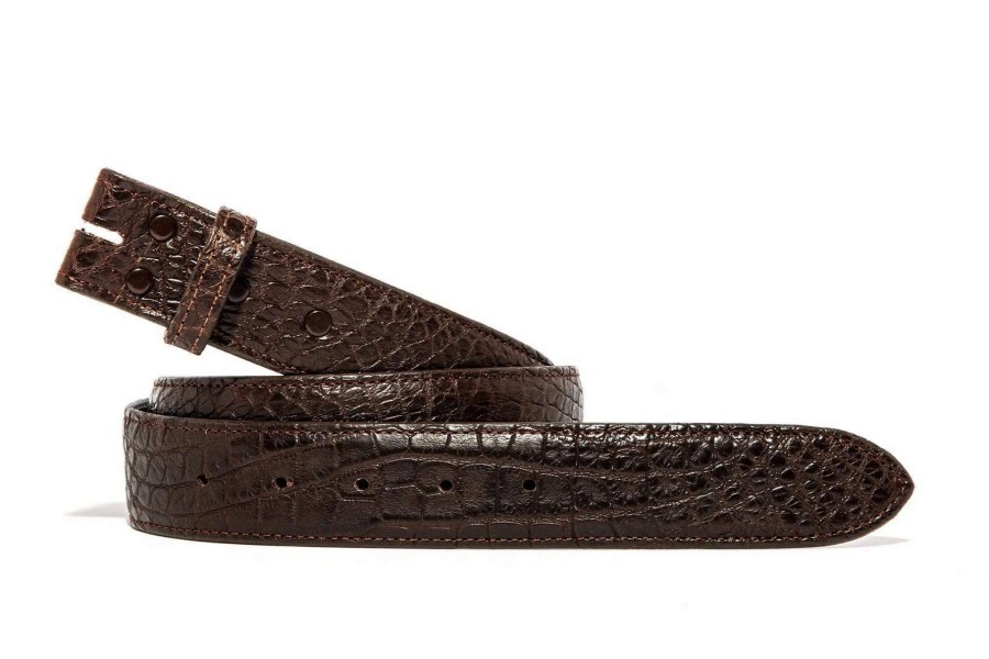 Accessories * | Chacon Chocolate Alligator Matte Strap