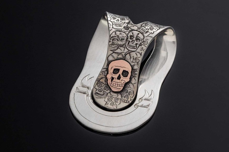 Accessories * | Comstock Heritage Skull Money Clip