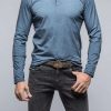 Polo Shirts * | Gimo'S Cotton Torrance Long Sleeve Polo In Midnight Blue